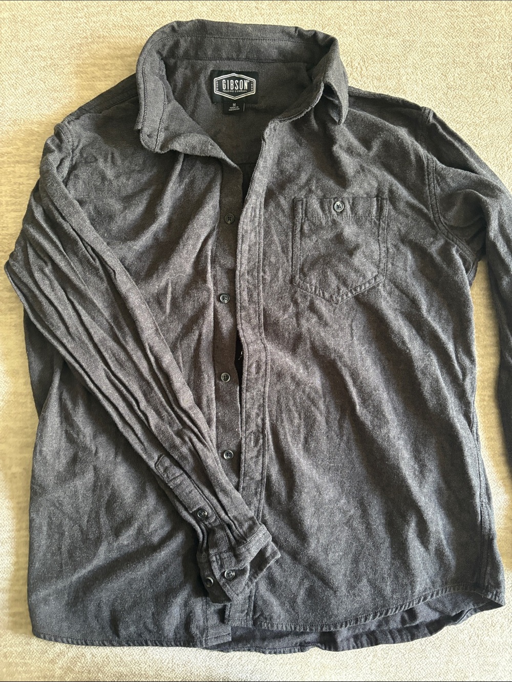 Gibson Men's Button-Down Shirt in Charcoal Gray
